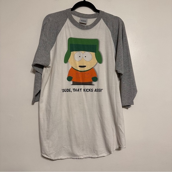 South Park VTG 1997 Kyle Raglan Baseball Graphic Tee size XL - Picture 1 of 6